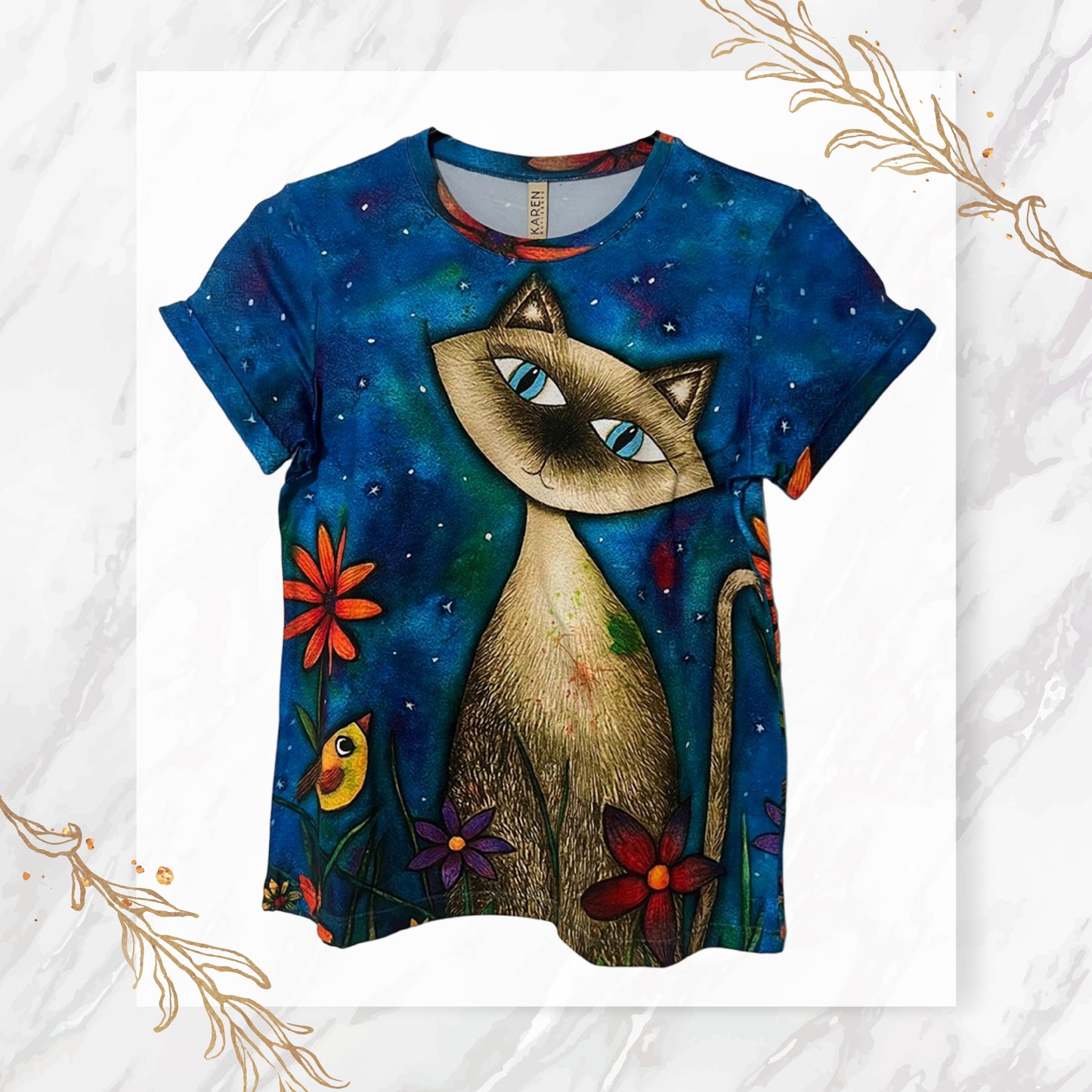 Tshirt Gato Estrellas
