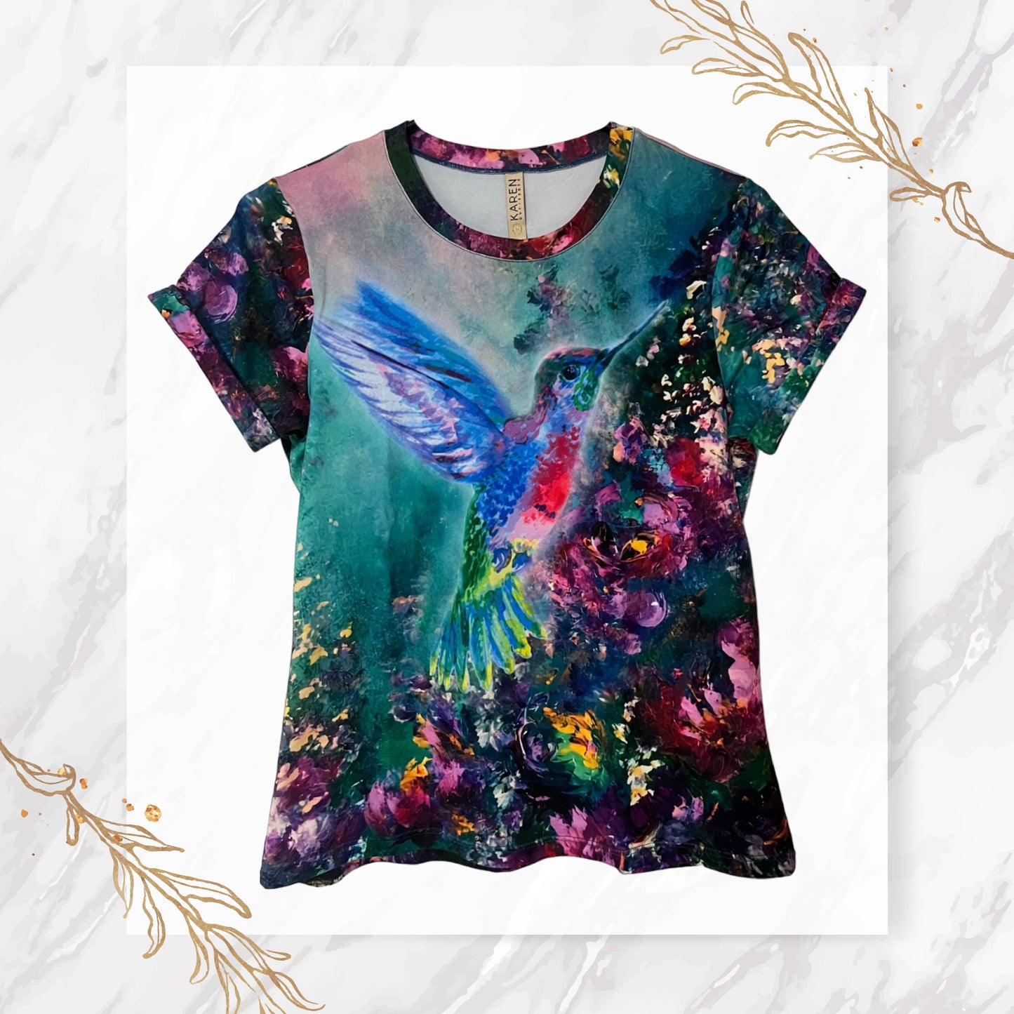 Tshirt Colibrí Acuarela