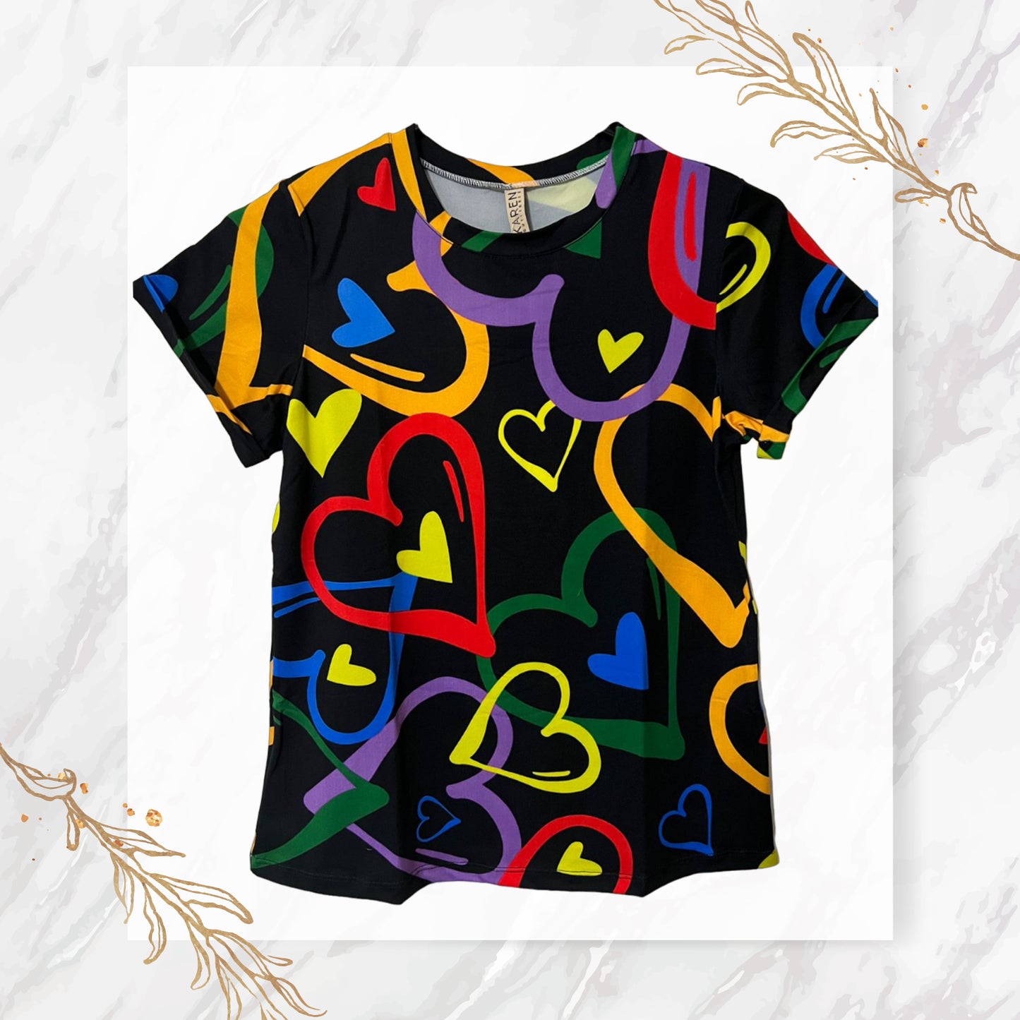 Tshirt Corazones Colores